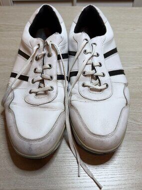 FJ White Black Contour Men's Golf Shoes White Size 13
